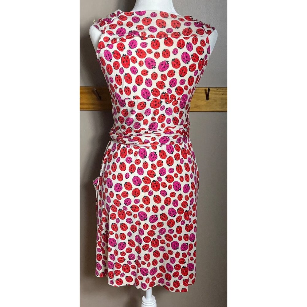 Diane von Furstenberg Dress Celosa Wrap Silk Jersey Pockets Coquette Womens 4 XS - Picture 3 of 16